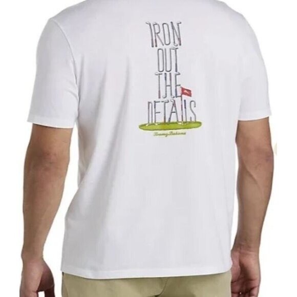 Tommy Bahama Mens White Big Tall Iron Out The Details Golf Tee Shirt Sz 2XL New - Picture 1 of 5